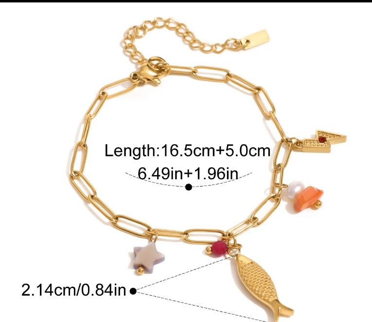 Fishy charm bracelet