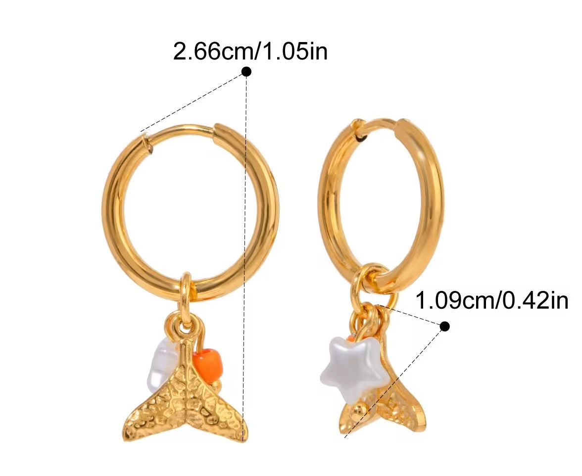 Tiny Mermaid Hoops