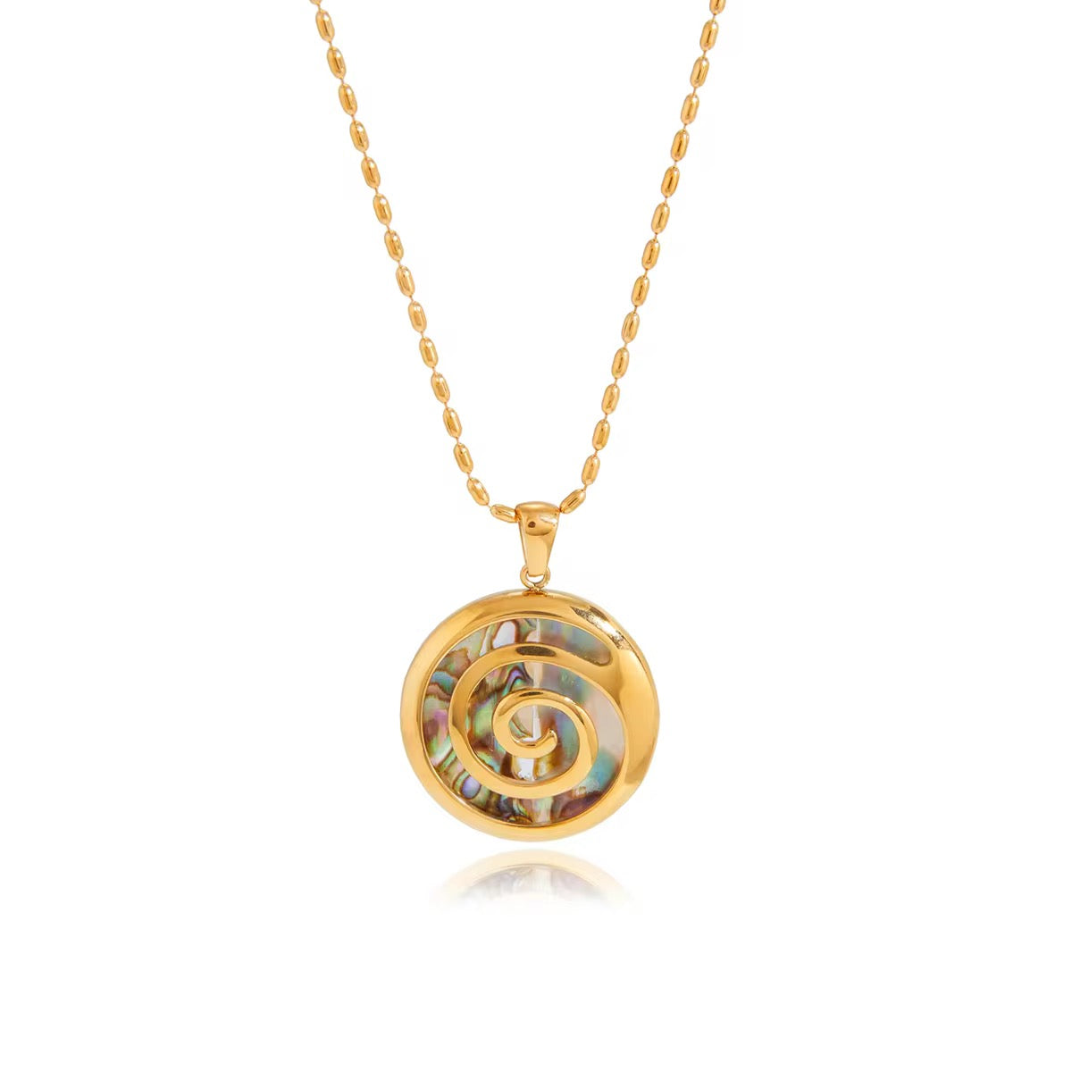 Spiral shell necklace