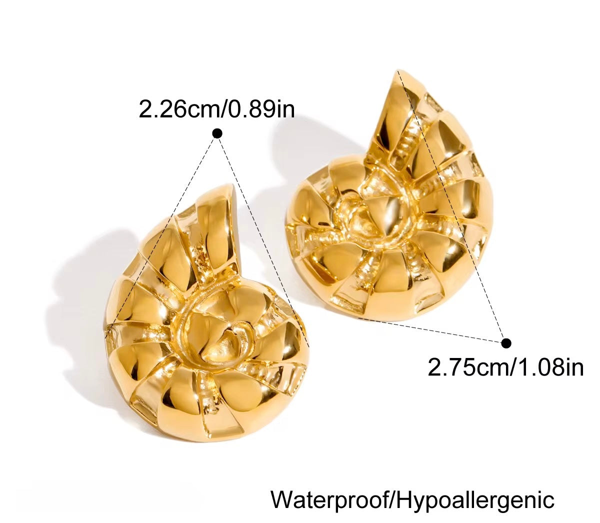 Sara conch earrings