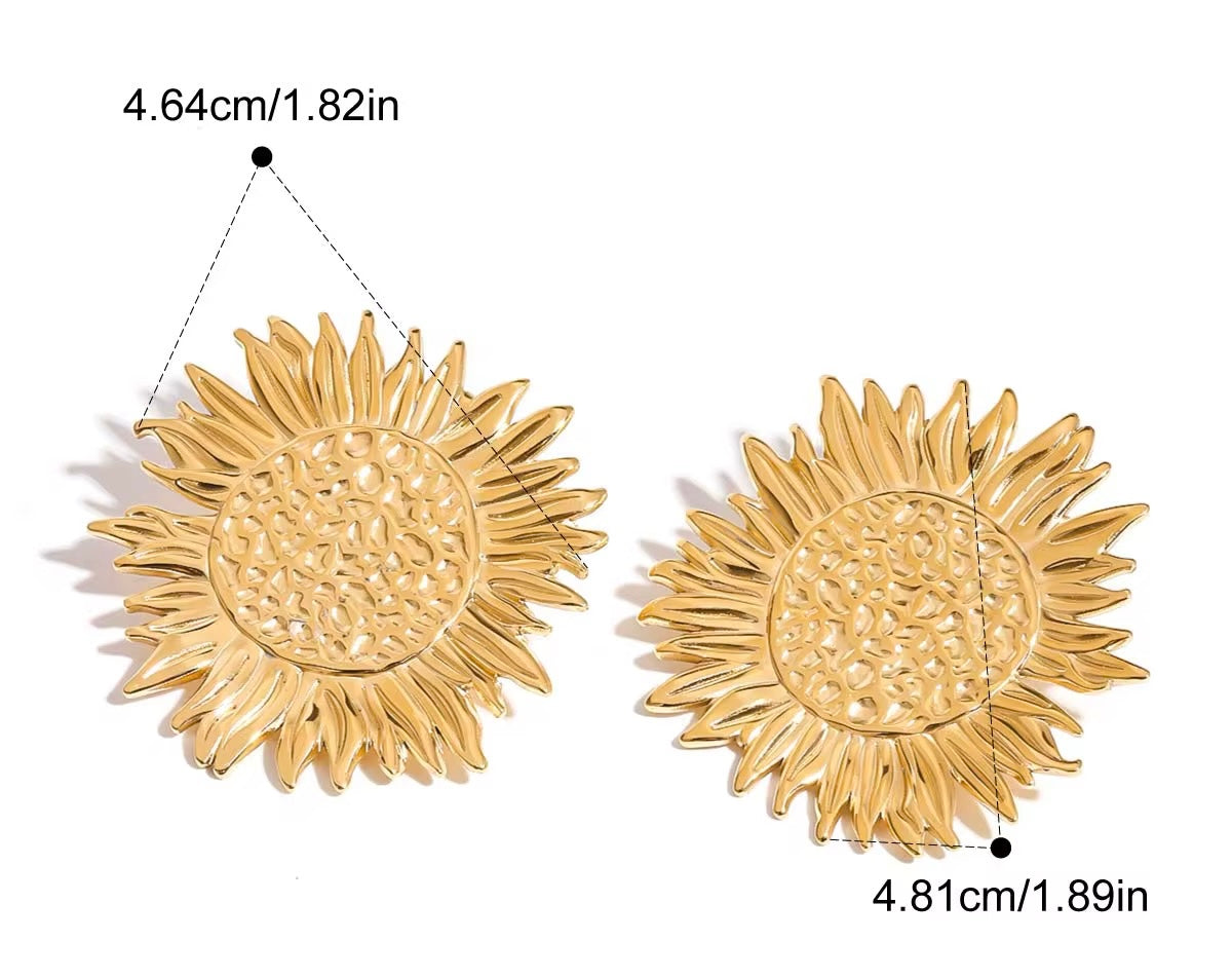 Oversized Sunflower Studs