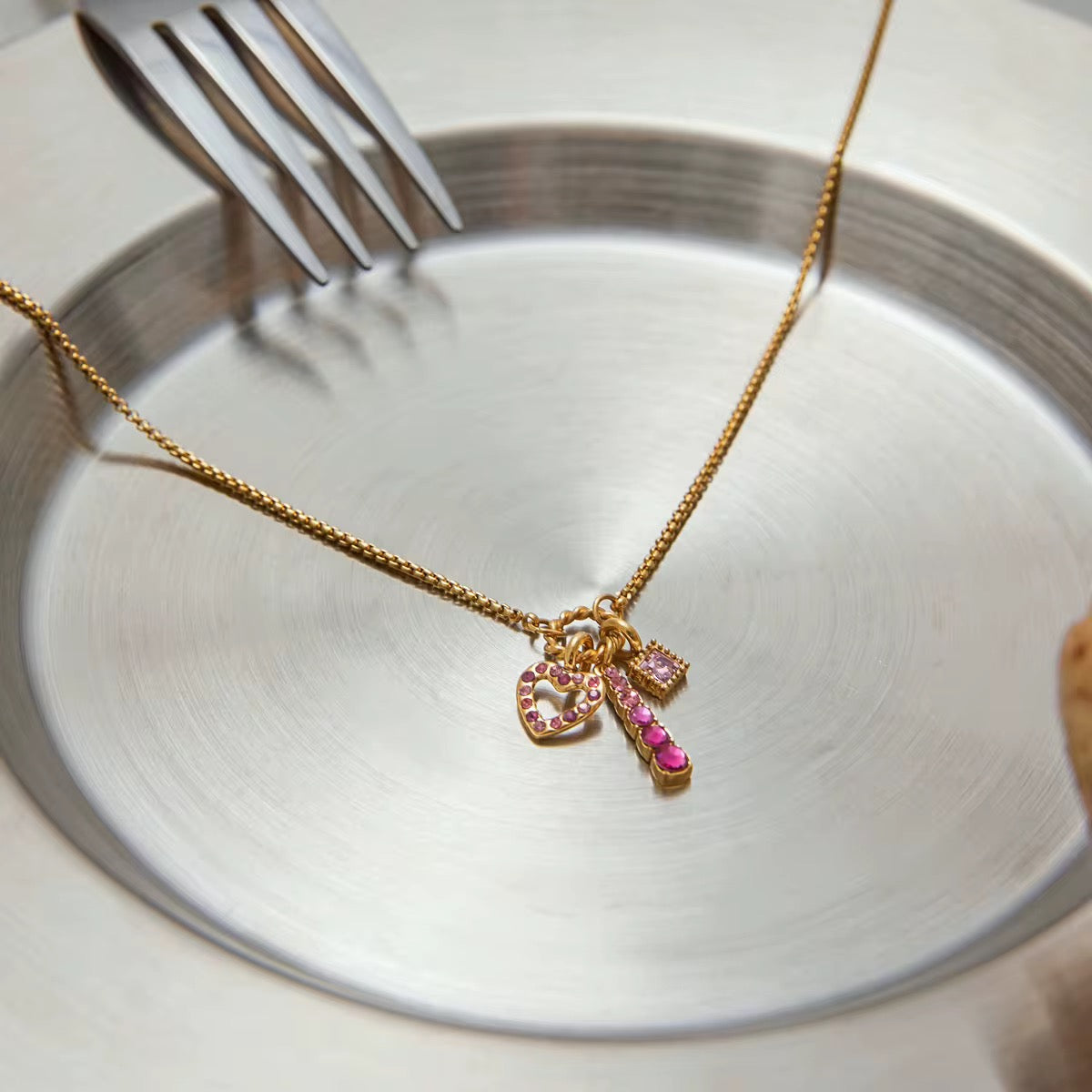Pink Heart Necklace