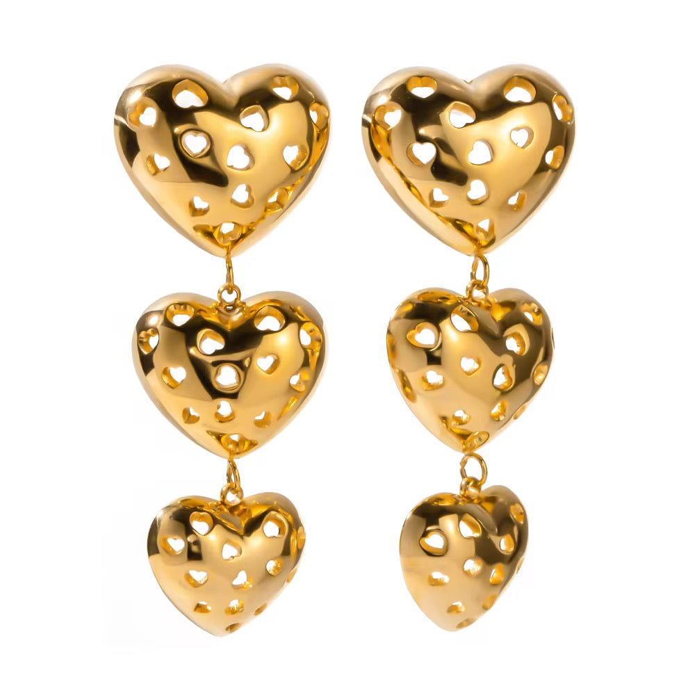 Hollow Heart Earrings