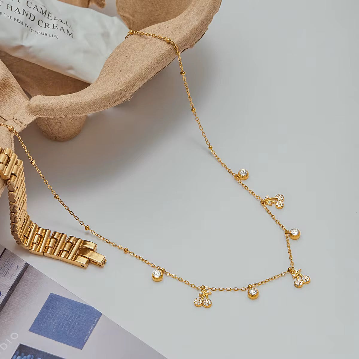 Cherry zirconia Necklace