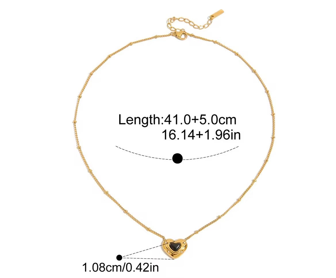 Heart stone Necklace