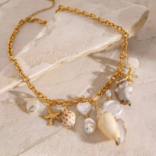 Chunky Sea Shell Necklace