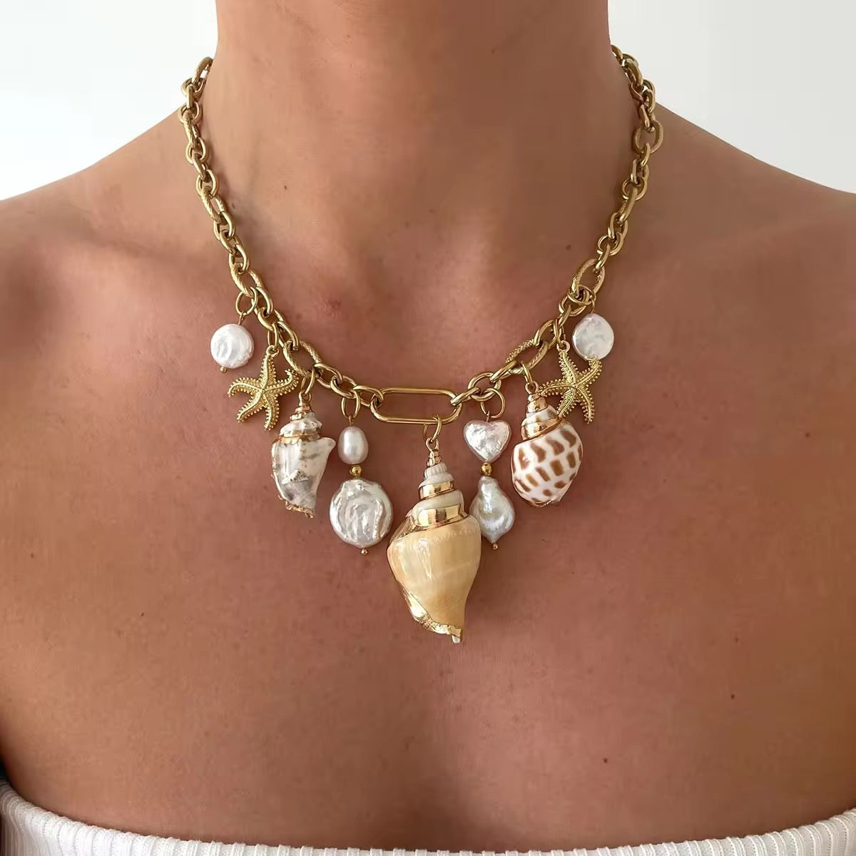 Chunky Sea Shell Necklace