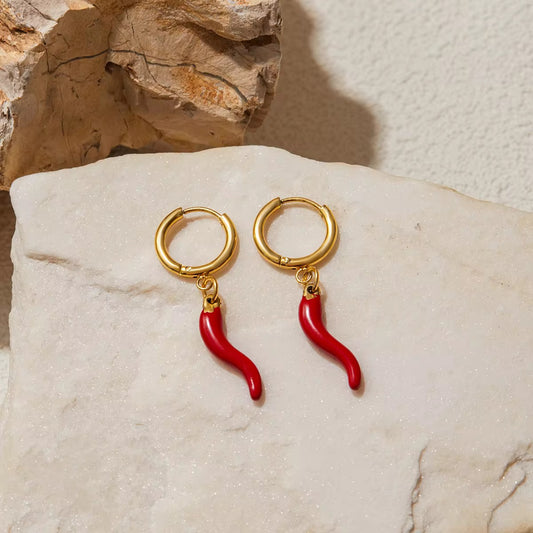 Spicy Red Hoops