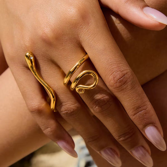 Edgy Serpent ring