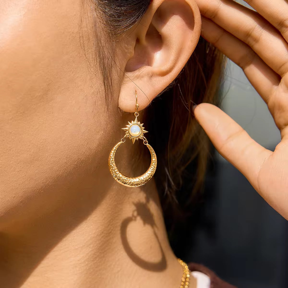 Boho Moon Earrings