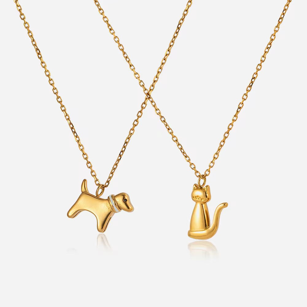 Tiny Cat Dog Necklace