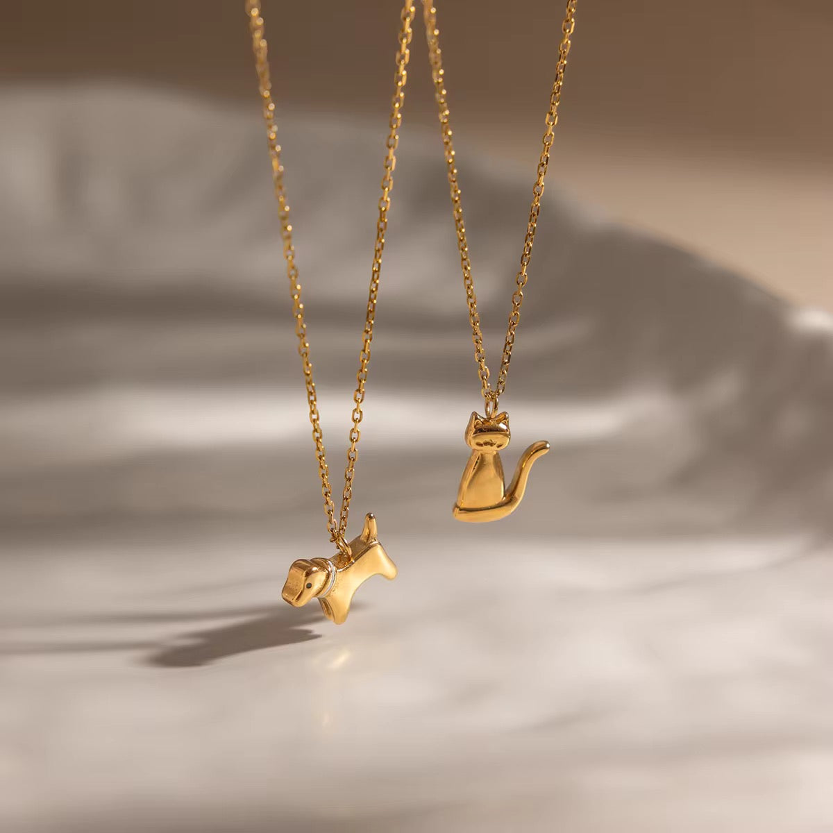 Tiny Cat Dog Necklace