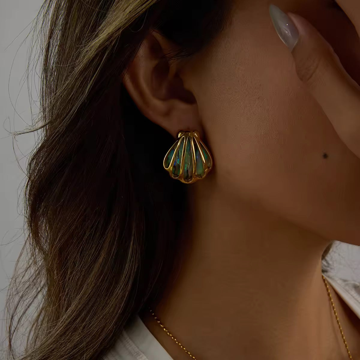 Chunky mermaid Studs