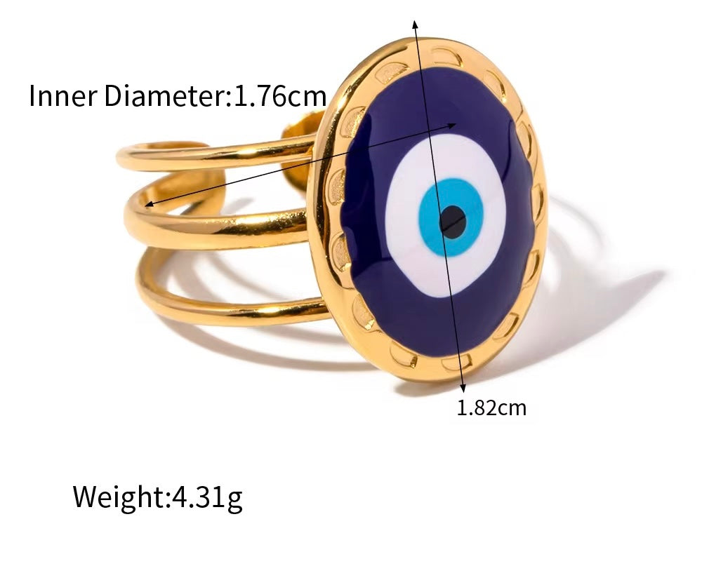 Oval eye Ring