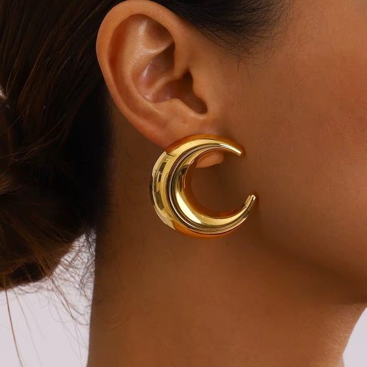 Chunky Crescent Studs
