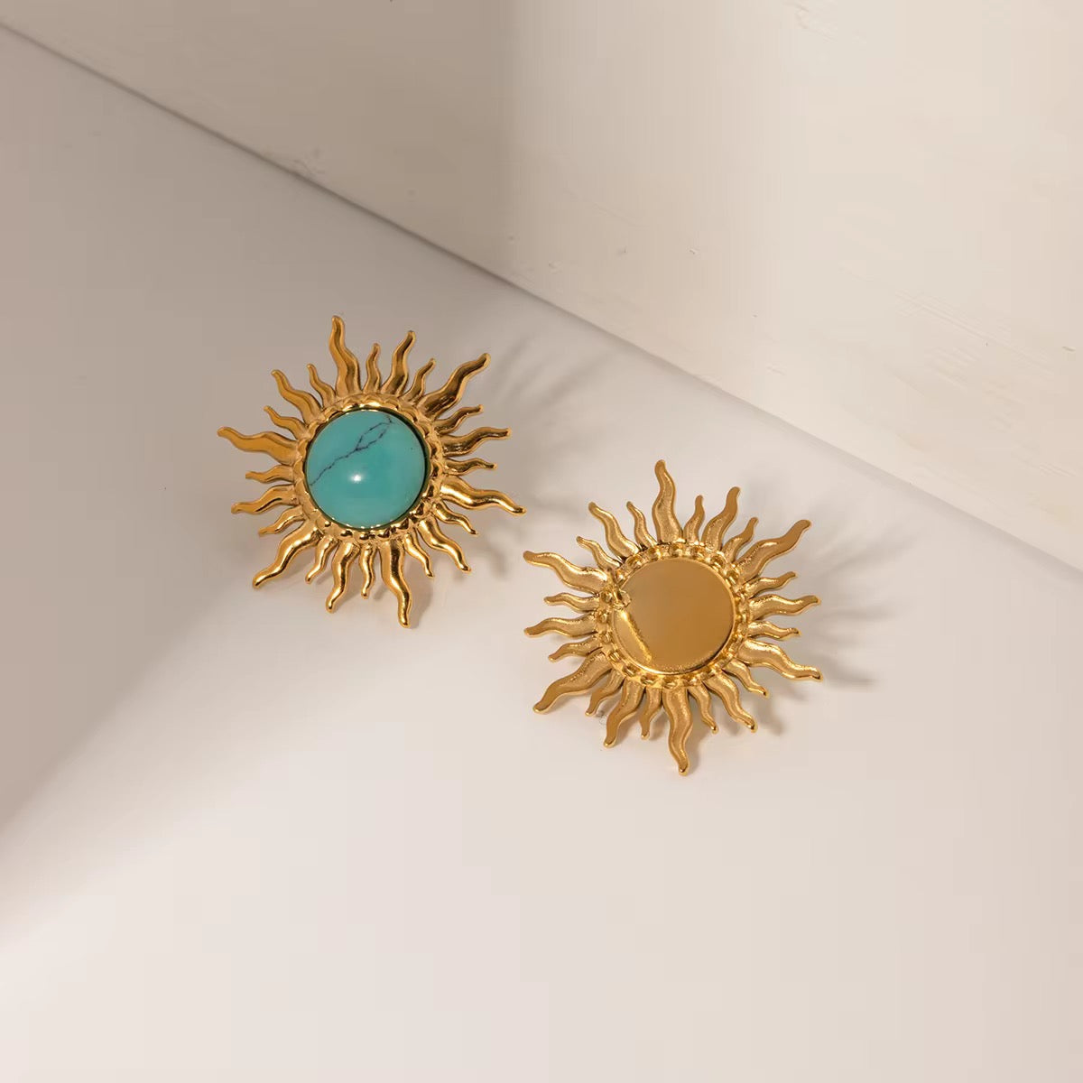 Turquoise sun studs