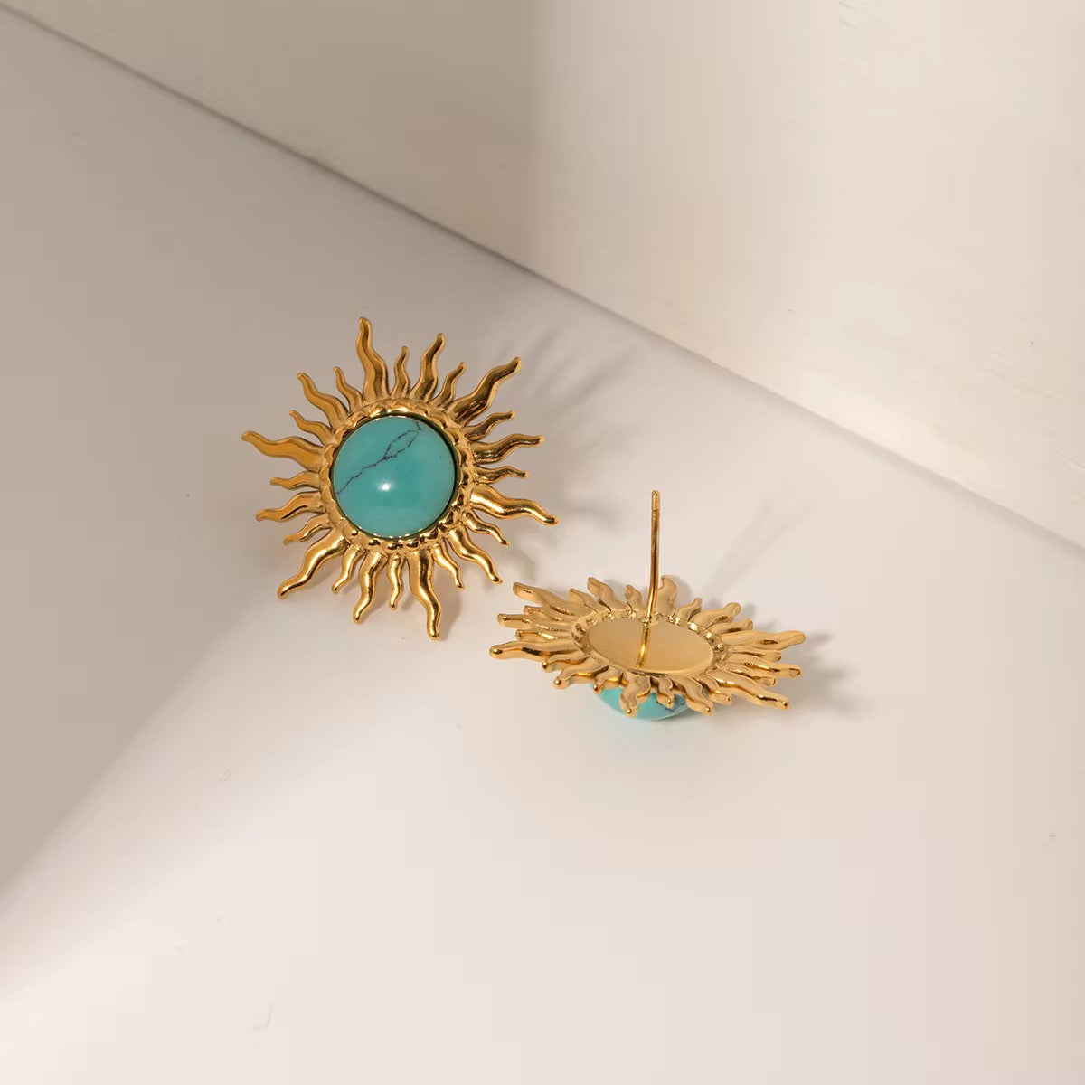 Turquoise sun studs