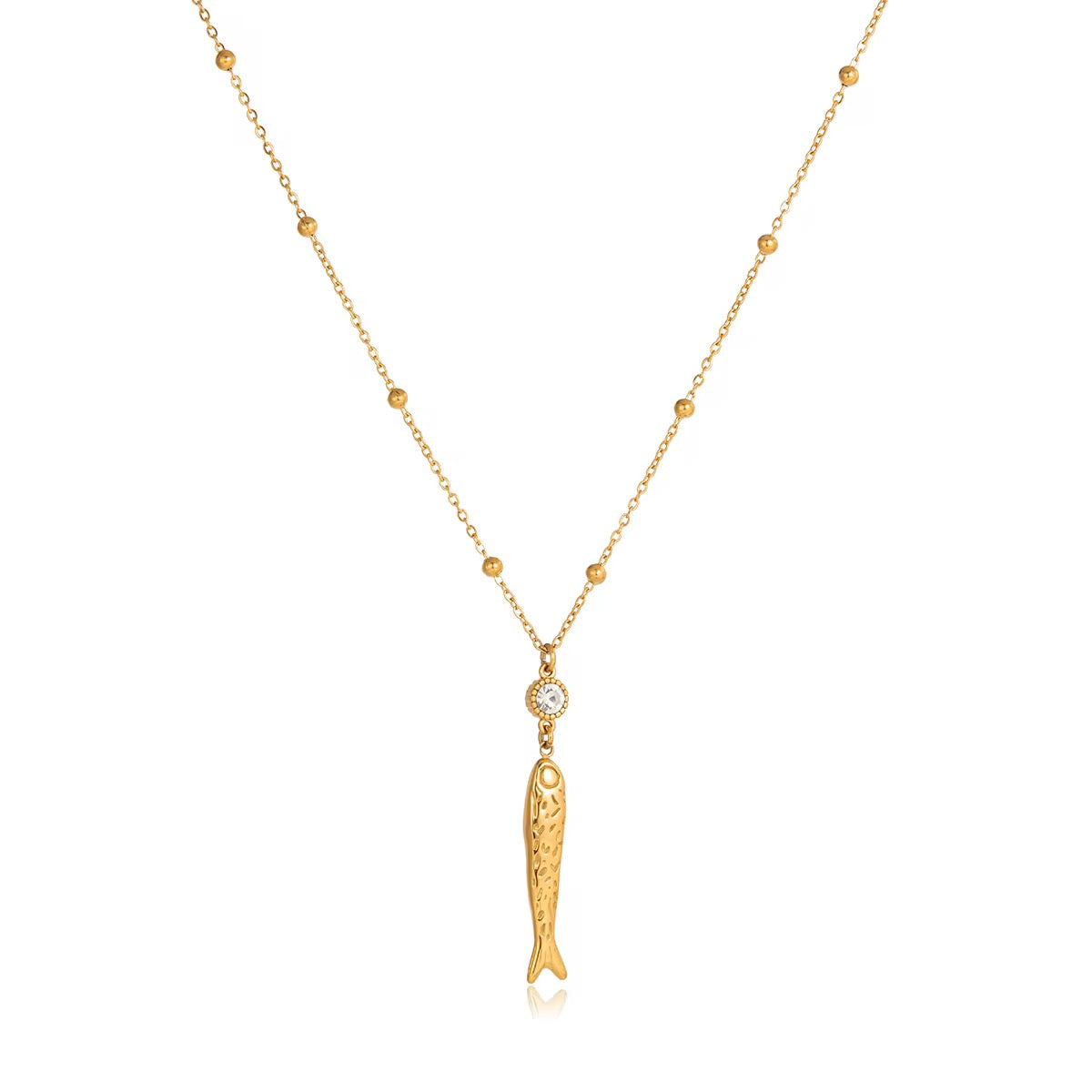 Fishy stone necklace