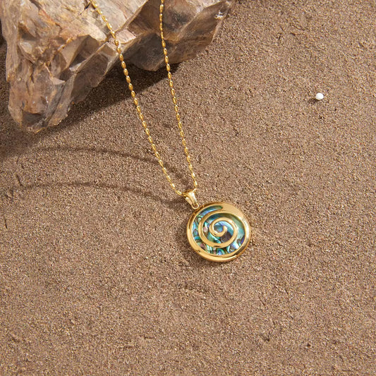 Spiral shell necklace