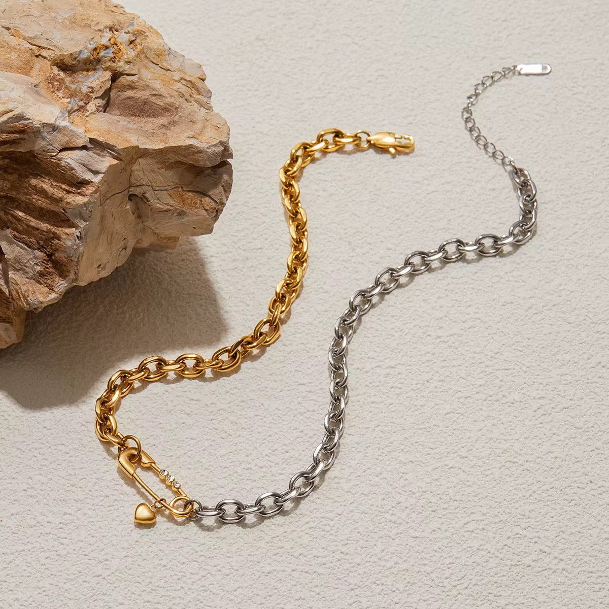 Safety Pin statement Necklace
