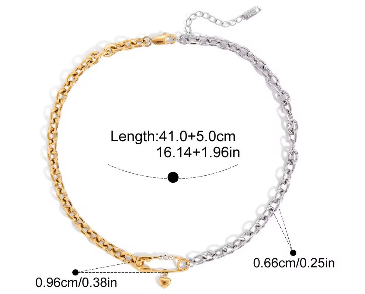 Safety Pin statement Necklace