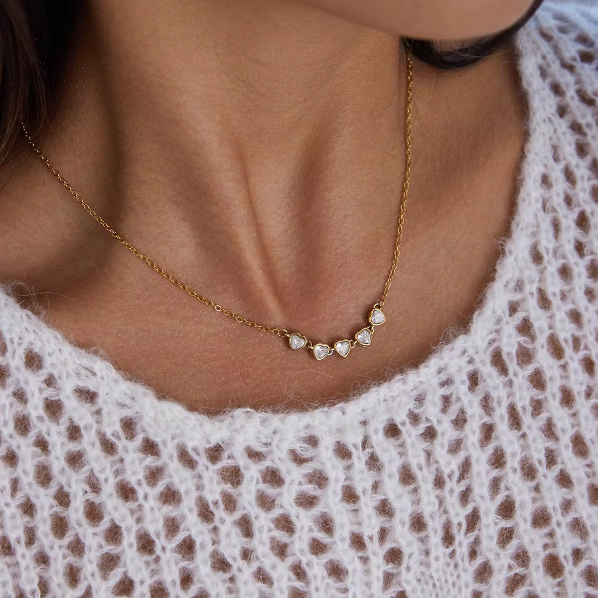 Tiny Hearts Necklace