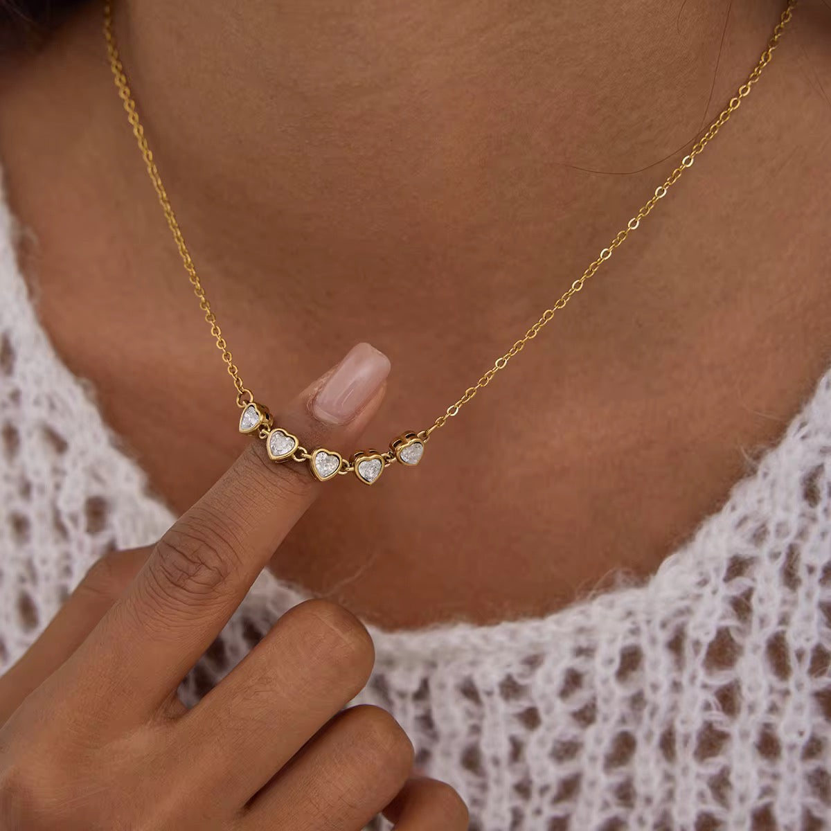 Tiny Hearts Necklace