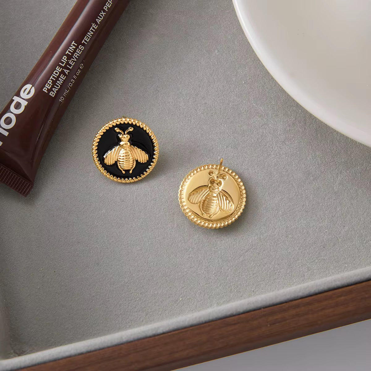 Enamel Bee Studs
