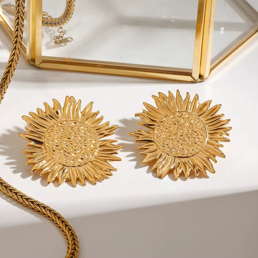 Oversized Sunflower Studs