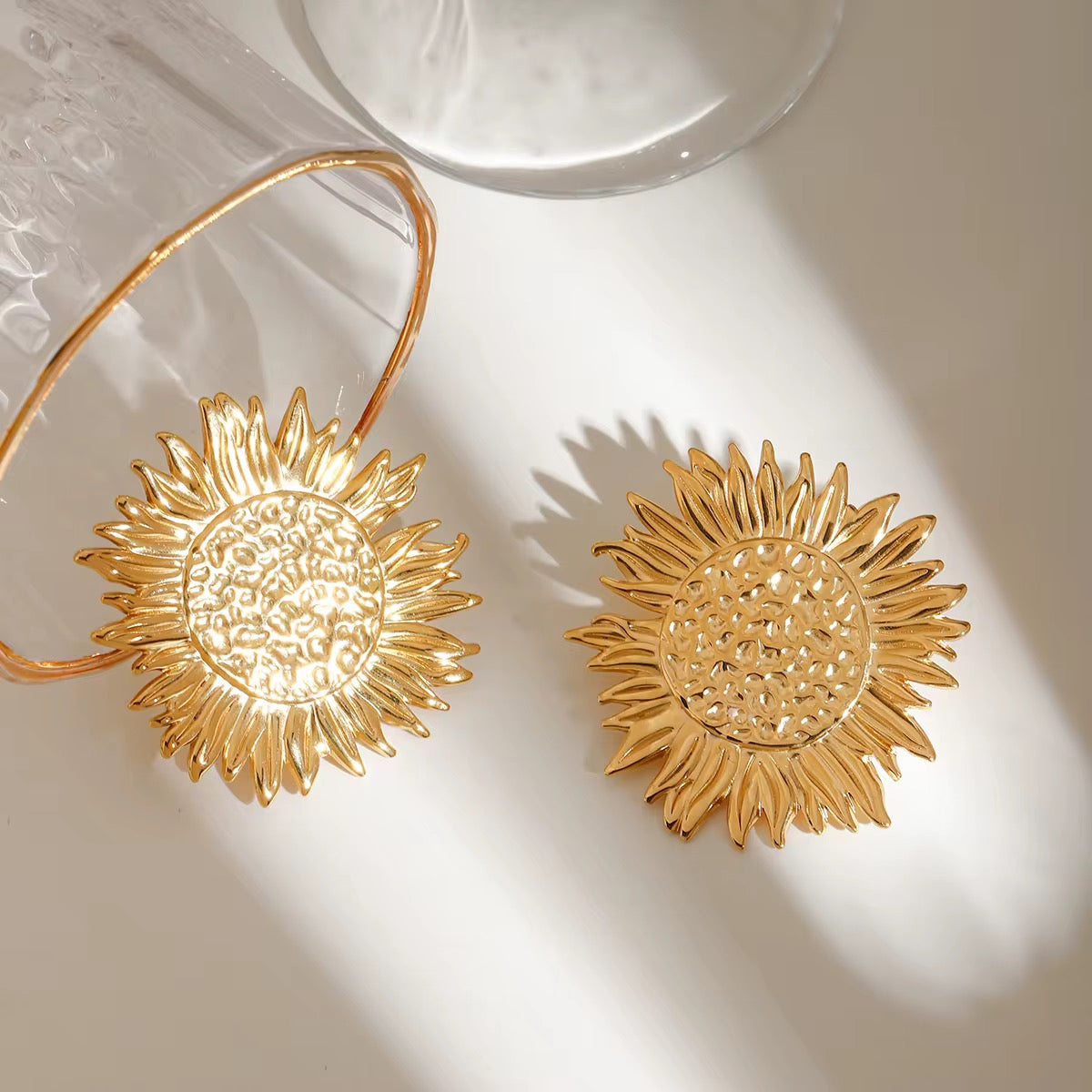 Oversized Sunflower Studs