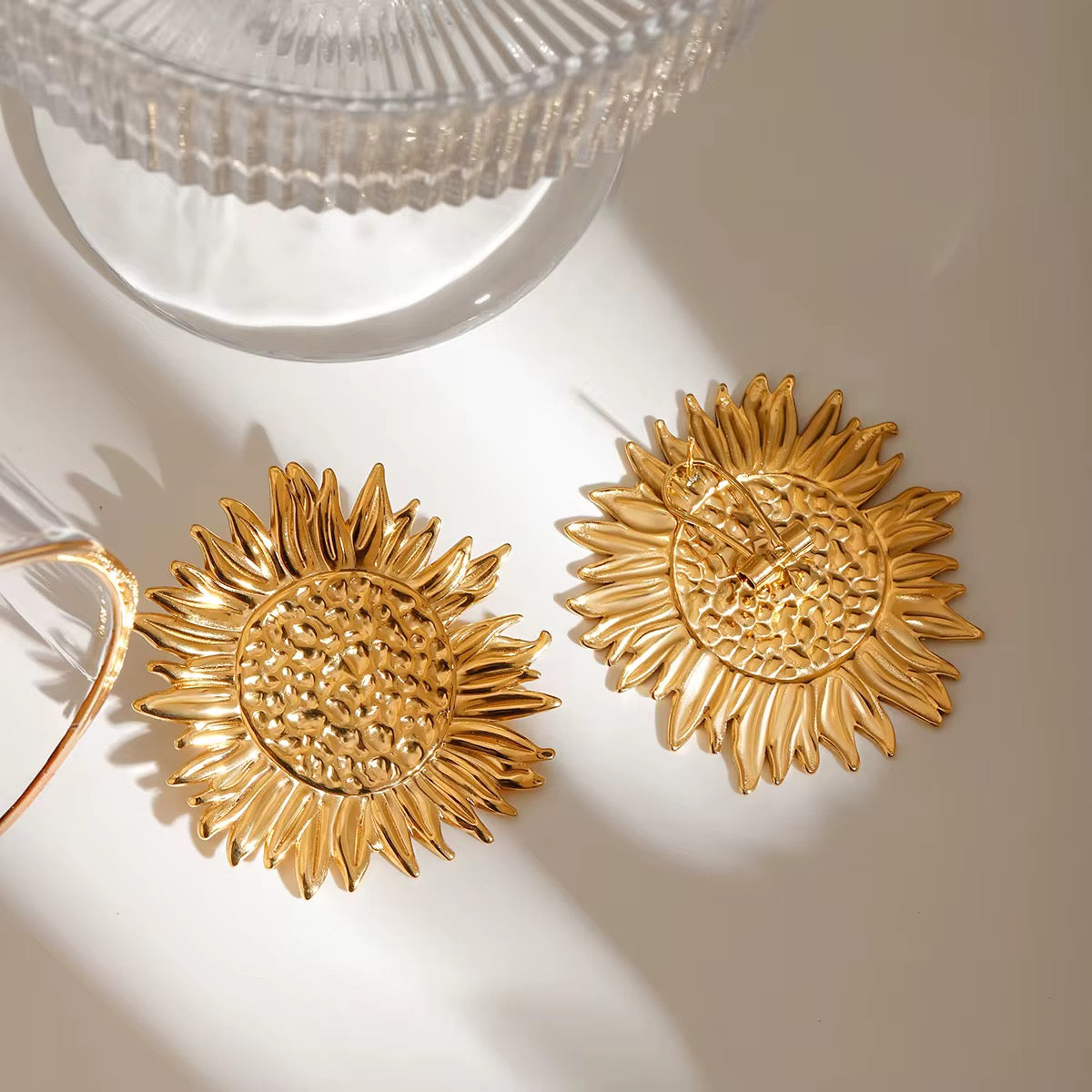 Oversized Sunflower Studs