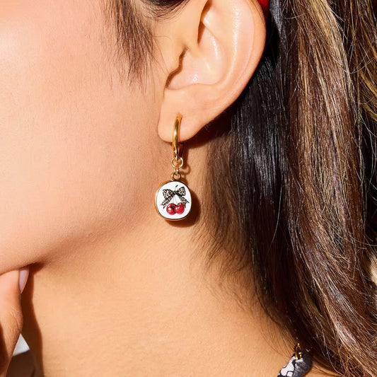 Cherry Bow Hoops