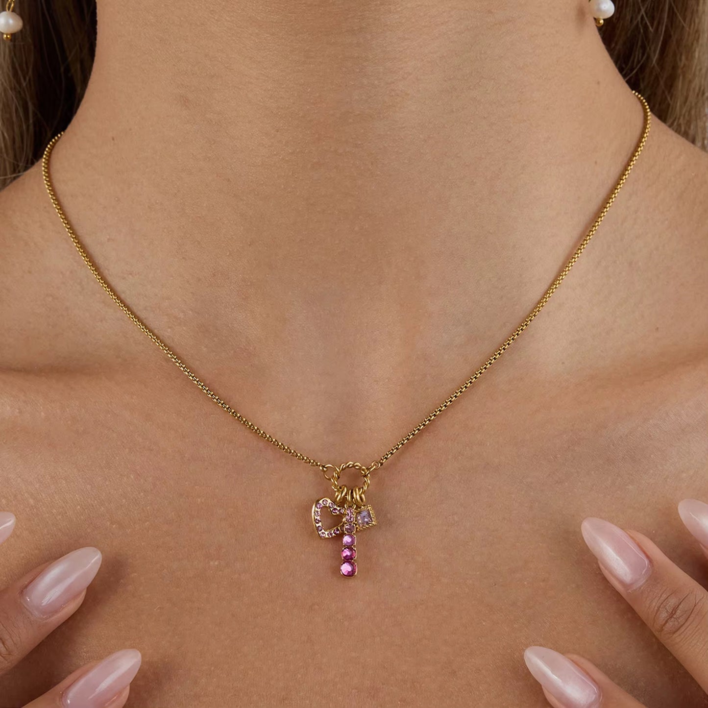 Pink Heart Necklace