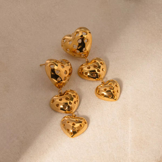 Hollow Heart Earrings