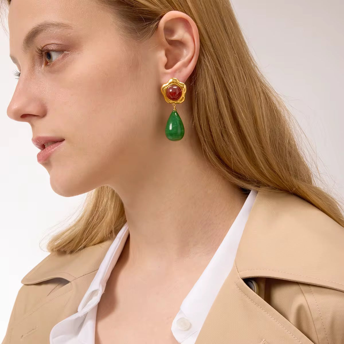 Resin Flower Earrings