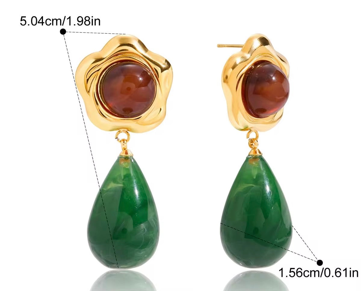 Resin Flower Earrings