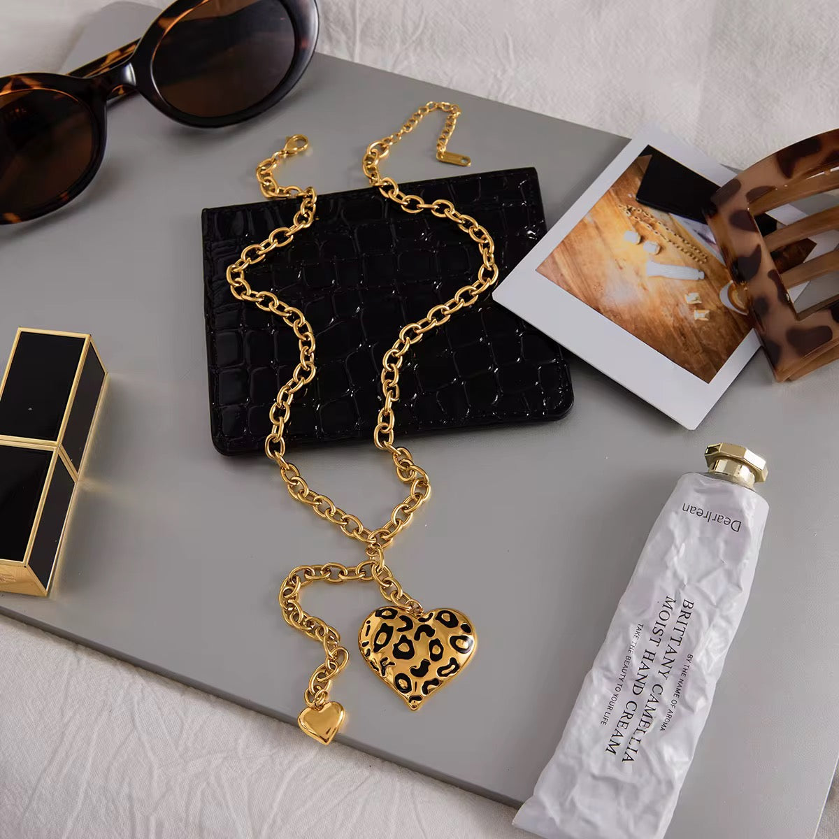 Leopard Heart Necklace