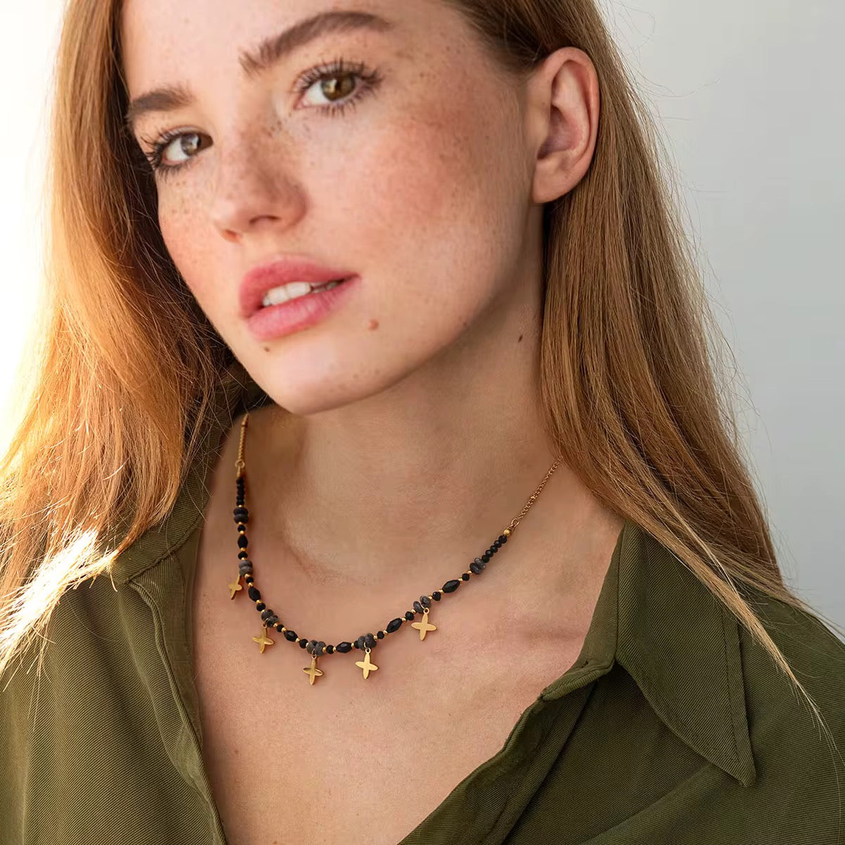 Crystal Cross Necklace