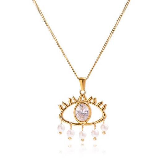 Zircon Eye Necklace