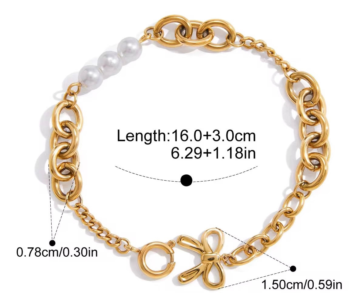 Bow Pearl bracelet