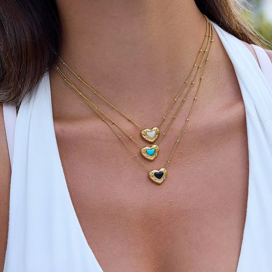 Heart stone Necklace