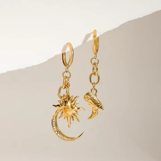 Sun Moon Boots Hoops