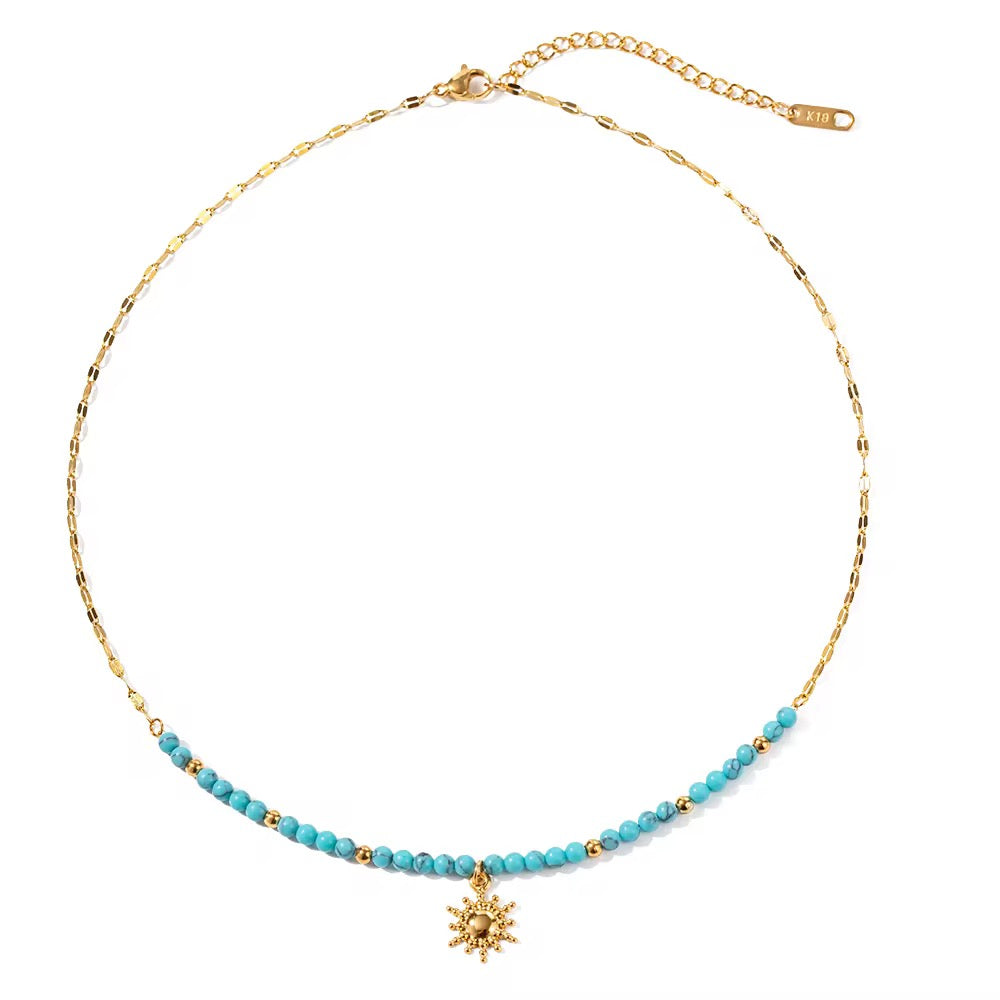 Bohemian Turquoise Sun necklace
