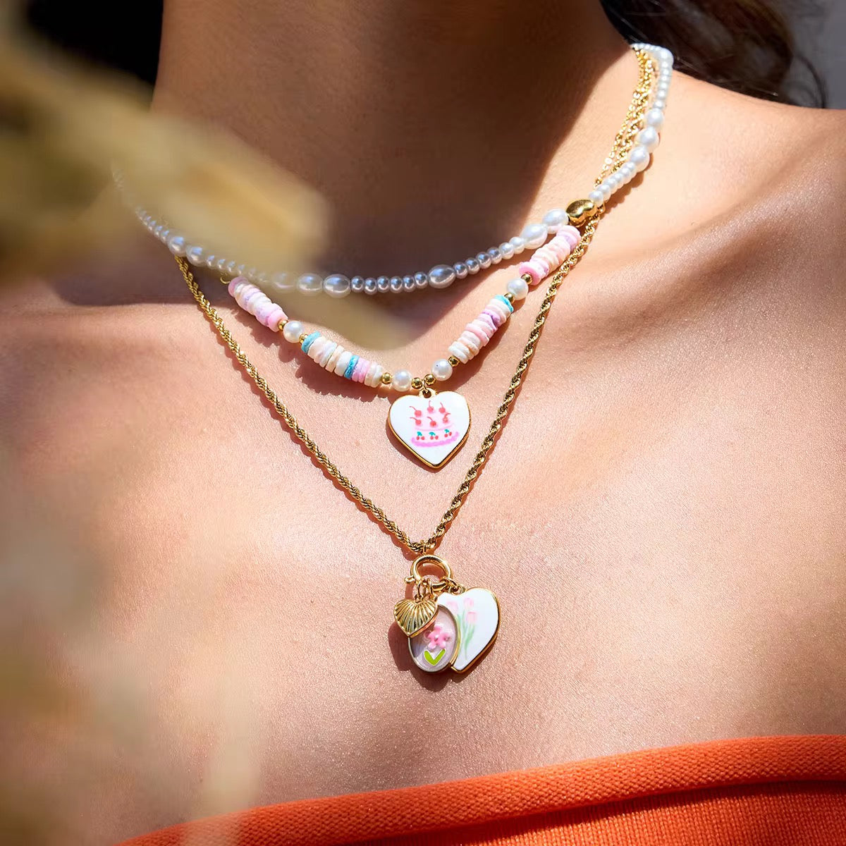 Tulip flower Necklace