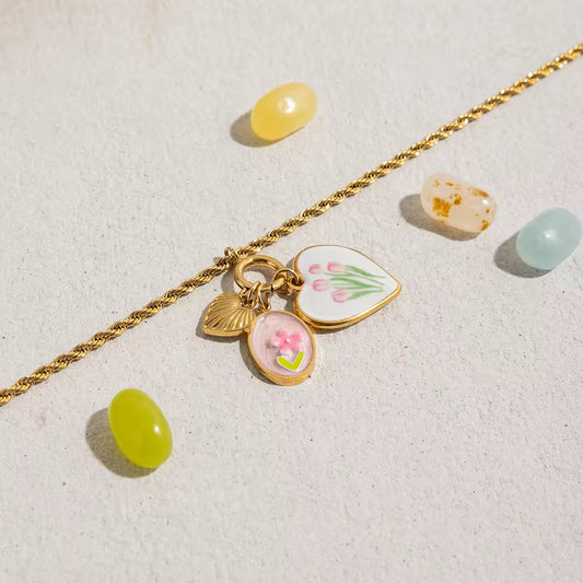 Tulip flower Necklace