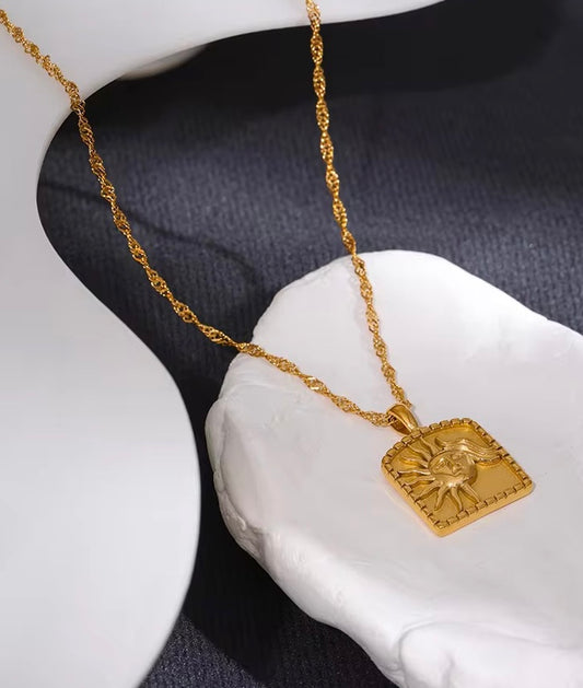 Sun Face Necklace